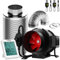 VIVOSUN Inline-Rohrventilator 150mm Abluftventilator 663m³/h mit Geschwindigkeitsregler 150mm Aktivkohlefilter 240cm Luftkanal Temperatur-Luftfeuchtigkeitsmesser für Growzelte und Hydroponik
