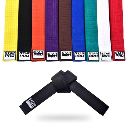 Starpro Kampfsportgürtel – Karate Gürtel für Judo & BJJ, 240–320 cm | SICHER GEBUNDEN, FREI BEWEGEN – Karate-Anzuggürtel mit flexiblem Aufbau für einen sauberen Knoten und angenehmen Sitz.