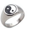 LAFATINA Biker Yin und Yang Herren Damen Ringe Edelstahl Tai Chi Symbol Hochzeit Männliche Ringe