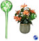 Relaxdays Bewässerungskugel 2er Set, dosierte Pflanzen Bewässerung, Blumentopf, Gießhilfe Büro, Urlaub, Glas Ø 9cm, grün