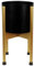 Leaf Metal Planter, Gold, Black, 38.5cm