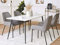 Polsterstuhl mit Metallbeinen im 2er Set grau aus Cord Loverna