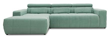 DOMO. collection Ecksofa Brandon, Sofa mit Rückenfunktion in L-Form, Polsterecke, Eckgarnitur 285 x 175 x 98 cm (BxTxH), mint