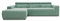 DOMO. collection Ecksofa Brandon, Sofa mit Rückenfunktion in L-Form, Polsterecke, Eckgarnitur 285 x 175 x 98 cm (BxTxH), mint