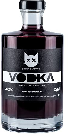 BÖSER KATER Blackberry Vodka | Fruchtiger Brombeer-Geschmack 0,5l 40% Vol. | Perfekt für spannende Cocktails | Handgemacht & mehrfach destilliert in Deutschland | Die perfekte Geschenkidee