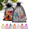 ANZNKU 100 Stück Organza-Beutel 12.7x17.8 cm, hochwertige schwarze Geschenkbeutel mit Kordelzug, durchsichtige Netzbeutel, Geschenktüten, kleine Größe, Verpackungsbeutel für Hochzeit, Party