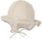 Sterntaler Sonnenhut - Unisex Sommerhut - UV-Schutz 50+ Mütze mit breiter Krempe und Größenregulierung - Nackenschutz - Bindebänder - Baby Kinder Kopfbedeckung aus Popeline (Bio) - beige,Größe 47