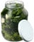 KADAX Lot de 1 bocal de conservation en verre - 2,5 l - Diamètre : 100 mm - Bocal de conservation - Verre à concombre - Bocal rond - Avec couvercle blanc