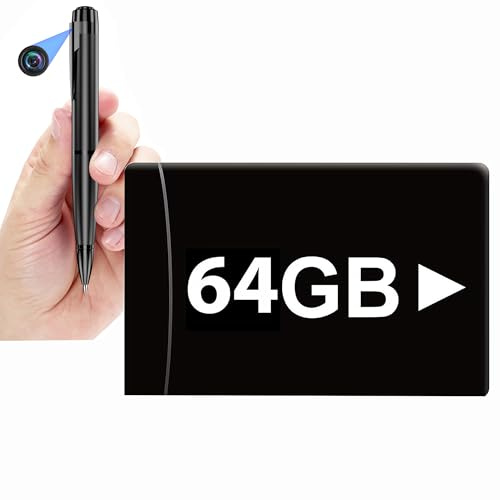 TBYEPJU 64GB Card Camera Pen Hidden Camera, Full HD Video for Spy Camera, Spy Camera & Full HD Video Recordin