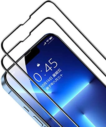HONLEN 2 Piezas Protector de Pantalla Compatible con Xiaomi MI Note 10 / Xiaomi MI Note 10 Pro (6.47 Inches) Cristal Vidrio Templado Anti Huella Digital, sin Burbujas - Negro