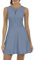 JINSHI Tennis Golf Kleid Damen mit Shorts Schnell-trocken Ärmellos Workout Athletisches Sportkleider mit Taschen Blau B Größe M