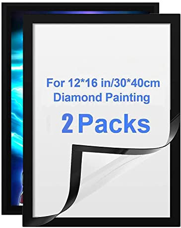 2 Pack Diamond Painting Frames - 12x16in/30x40cm Diamond Painting Canvas Frames for Display and Protection - Home Wall Office Decor