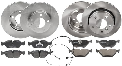 RIDEX Bremsenset Hinten Vorne 286 276mm Bremsscheiben und Bremsbeläge für BMW 3 Limousine (E46) Belüftet
