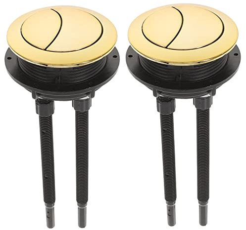 KONTONTY 2pcs Toilet Tank Button Black Sink Black Buttons Flush Valve Dual Flush Valve Replacement Kit Toilet Flushing Button Restroom Flushing Button Toilet Cistern Button Round