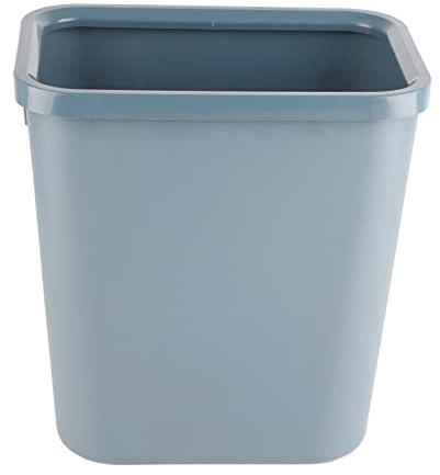 Allsmart Cubos de Basura Domésticos Cubo de Basura Cubos de Basura Gruesos Cuadrados de Plástico para Habitaciones de Hotel Cocina Hogar Pequeños Botes de Basura Negro sin Tapa con Marco (Gris)