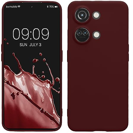 kwmobile Handyhülle kompatibel mit OnePlus Nord 3 5G Hülle - Handy Case aus weichem Silikon in Tawny Red