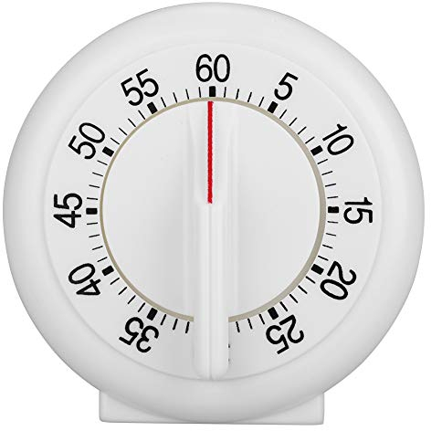 Lwuey Mechanischer Küchentimer Analog, 60 Minuten Countdown Wecker mit Alarm Eieruhr Kurzzeitwecker Rund Robustes Zeitmanagement Werkzeug für Küche Büro Haushalt