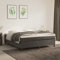 Homgoday Boxspringbett mit Matratze Bettgestell Rahmenbettgestell ohne kopfteil Einzelbett | Doppelbett Rahmenbettgestell Bettrahmen für Schlafzimmer Dunkelgrau 160x200 cm Samt