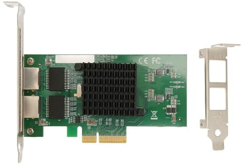 ciciglow Adaptateur Réseau Serveur, 10/100/1000 Mbps PCI Ex4 Serveur Carte Réseau Gigabit Interface Réseau RJ45 pour Ordinateur de Bureau