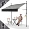 BelleMax Klemmmarkise Markise Balkon ohne Bohren, 250 cm x 125 cm Grau, Balkonmarkise mit Handkurbel, Sonnenschutz terrassenüerdachung, Wasserdicht, UV-bestädig und Höenverstellbar
