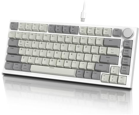 ATTACK SHARK K85 Tastiera Gaming per Valorant, Interruttore Magnetico, Attuazione Regolabile, A75 Tastiera Meccanica Cablata Apex Pro TKL, RGB, Anti-ghosting, 82 Tasti con Manopola, QWERTY, PC/MAC