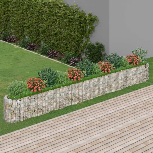 Fioriera da balcone, in ferro zincato, 470 x 50 x 50 cm, per giardino, balcone e terrazza