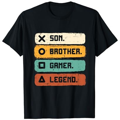 Son Brother Video Gamer Legend Gaming Men Boys Kids Teens T-Shirt