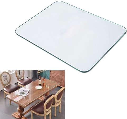 SXKJQER Tapa De Cristal para Mesa Rectangular En Varias Medidas, Transparente Material De Vidrio, Cristal Rectangular Tablero De Mesa, 8mm De Grosor, para Mesa De Comedor De Cristal (Size : 100x50cm)