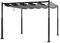 HOMASIS 3x3 M Pergola Jardin Exterieur, Tonnelle Exterieur avec Auvent Rétractable, Abri Colonnes avec Toit en Polyester Hydrofuge, Protection UV pour Jardin Patio Terrasse Porche, Gris