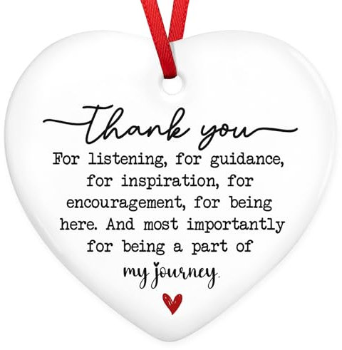 PALORIX Thank You Gifts for Women - Ceramic Christmas Ornaments 2025 for Tree Decorations - Christmas Employee Appreciation Gifts for Coworkers Boss Teachers Nurse, Inspirational Coworker Gift Ideas