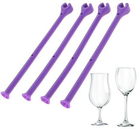 Besreey Weinglashalter für die Spülmaschine,Weinglas-Spülmaschinenhalter,4X Haltegurt für Geschirrspüler | Haltegurt für Kelchhalter, Hals-Weinglashalter, Silikon für Cocktail-Champagner-Gläser,