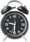 CLOXON Doppelglockenwecker schwarz Wecker laut für Tiefschläfer mit Nachtlicht Retro Design große Zahlen analog ohne Ticken