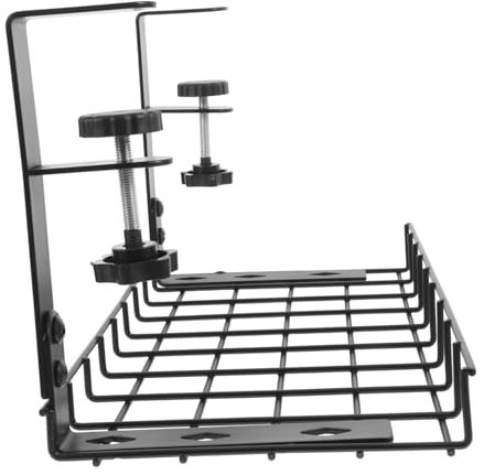 Housoutil Cable Management Rack for Under Desk Organization for Gaming Setup Accessories Includes Cable Management Tray and Storage for Office Desk