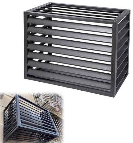 XUCAJING Ac-Abdeckungen Für Den Außenbereich, Klimaanlagenabdeckung, Hvac-Abdeckung, Ac-Einheitenabdeckung, Wärmepumpenabdeckung Zum Verstecken Und Schützen/Grå/4 Sides-B For 1.5