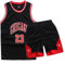 DaceStar Basketball Kinder Trikot 2 Stücke,Jungen Basketball Trikot Kinder,Mode Basket Ball Kleidung Kinders,Basket-ball Jersey,Basket ball Weste Kinders,Schwarz,L