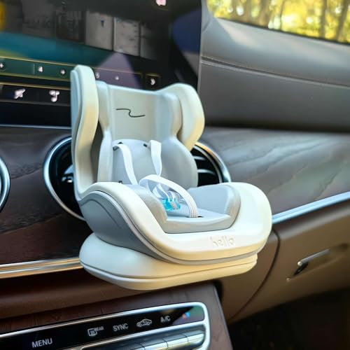 Puppen-Autositz für 10–17 cm große Puppen, Puppensitz, Lüftungsschlitz-Clip und Desktop-Ständer, niedlicher Puppenstuhl, Auto-Innendekoration für Puppensammler