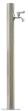 CCKUYT Fontaine de Jardin autoportante en Acier Inoxydable, Robinet de Fontaine de Jardin Multifonctionnel extérieur en Acier Inoxydable résistant aux intempéries Verti