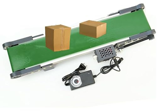 DOJBK Nastro Trasportatore Elettrico per Desktop, Nastro Trasportatore Automatico da 10 * 50cm, Corridoio di Carico per Piccoli Trasportatori, Dispositivo Elevatore per La Regolazione