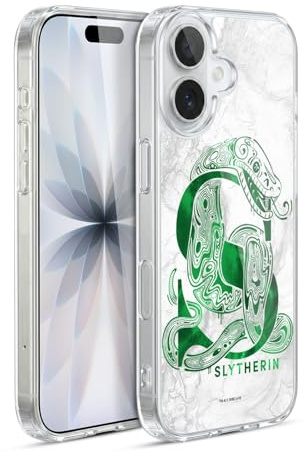 Head Case Designs Offizielle Harry Potter Slytherin Aguamenti Deathly Hallows IX Gelhülle [Militärischer Schutzgrad] Kompatibel Mit Apple iPhone 17 Und Kompatibel Mit MagSafe