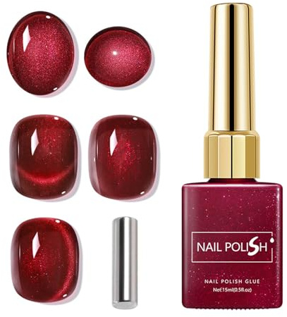 GZSYY UV Nagellack Cat Eye UV Gel Rot 15ML