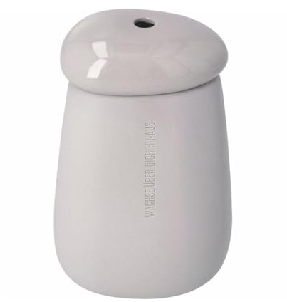 räder Vase „Wachse über Dich hinaus“ – Organische Vase – Steinzeug Grau Teilglasiert