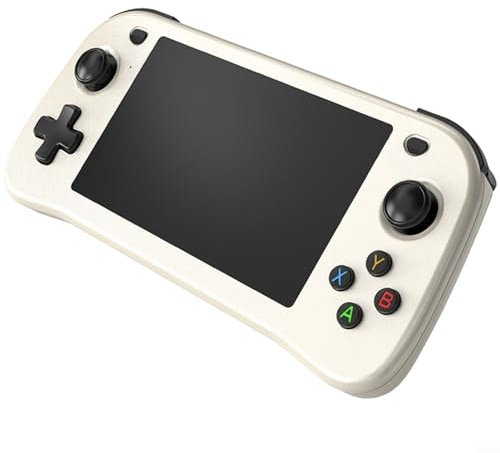 CNANRNANC Sf3100 Retro-Handheld-Spielekonsole mit mehr als 20.000 Spielen, 4,5 Zoll IPS-Bildschirm, Dual-Core-3000-mAh-Akku, Multimedia-Player für Reisen und Kinder, Schwarz (weiß)