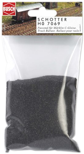 Busch-Jaeger 7069 - Grauer Schotter für C-Gleise HO-Modellbahn