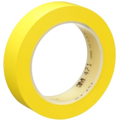 3M 471 Hochwertiges Weich-PVC-Klebeband, 25 mm x 33 m, Gelb (36-er Pack)