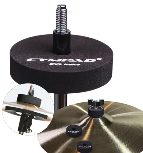 Cympad Moderator – Set of 2 cushions of 70 mm for cymbals – Reduces sustain and overtones – Foam washers for sound control in the studio, rehearsals, and live performances