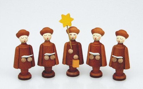 Rudolphs Schatzkiste Holzfiguren 5 Kurrendefiguren Natur BxHxT 1,5x3,5x1,5cm NEU Figuren Haus Baum Figur Kirche Erzgebirge Holz Seiffen Weihnachten Spielzeug Dekoration Tischdeko Kurrende