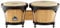 Nino Percussion Wood Bongo Instrument - Musikinstrument für Kinder ab 5 Jahren - 2 Handtrommeln - Siam Eiche, Natur und Schwarz (NINO3NT-BK)