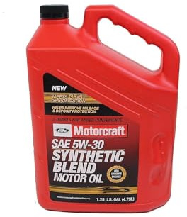 Genuine Ford Fluid XO-5W30-5QSP SAE 5W-30 Premium Synthetic Blend Motor Oil - 5 Quart Jug