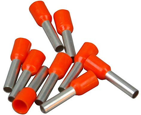 Kopp 354412092 - Capicorda con colletto in plastica, 25 pezzi, 4 mm², colore: Arancio