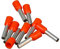 Kopp 354412092 - Capicorda con colletto in plastica, 25 pezzi, 4 mm², colore: Arancio